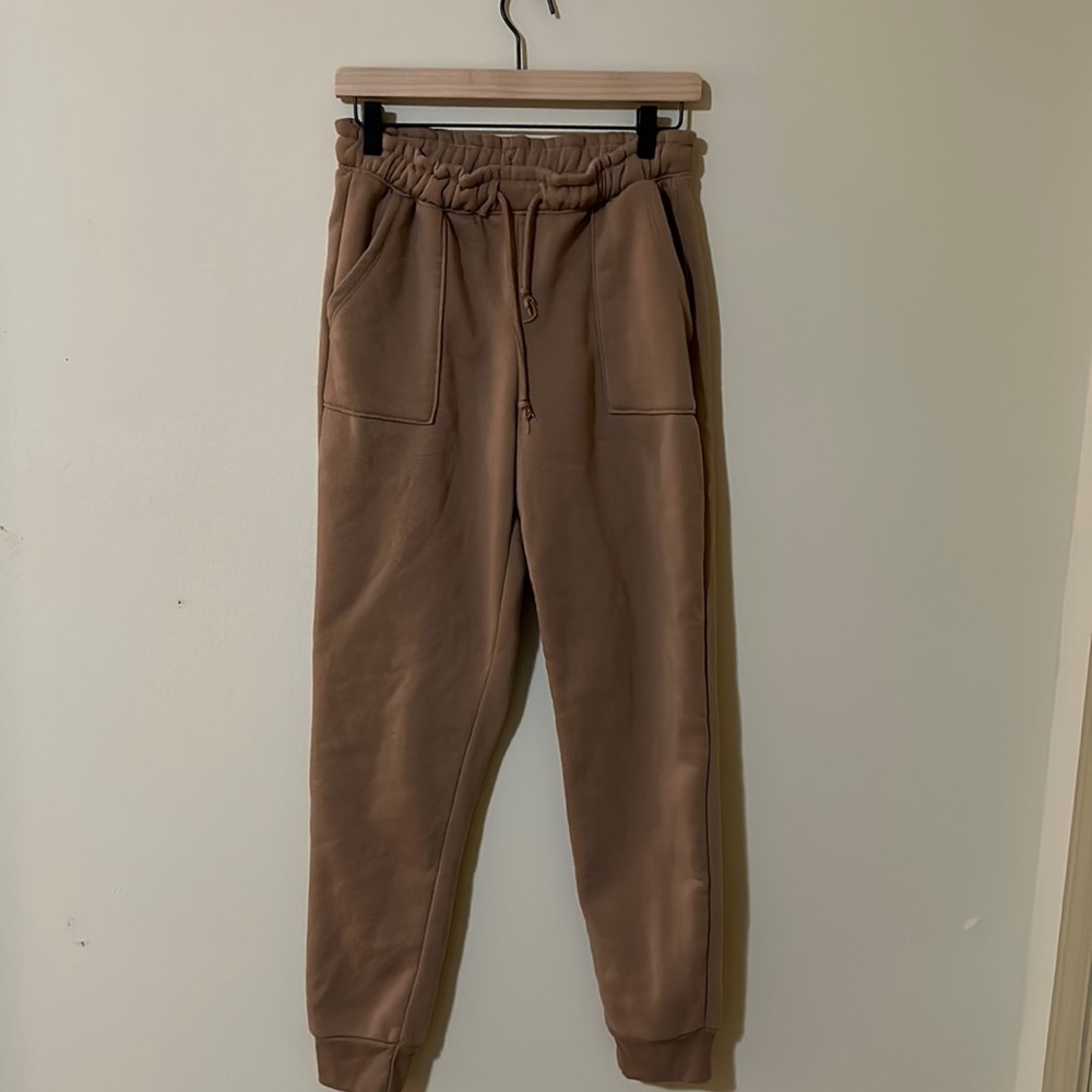 Light brown sweatpants